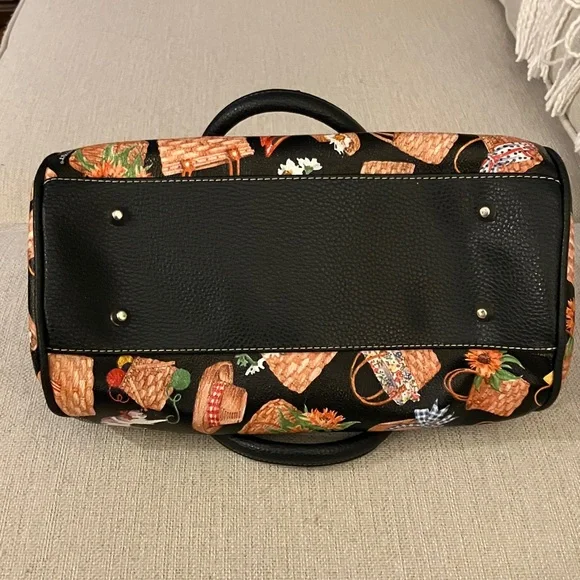 RARE Longaberger barrel purse with basket print all over VGUC - Picture 8 of 13